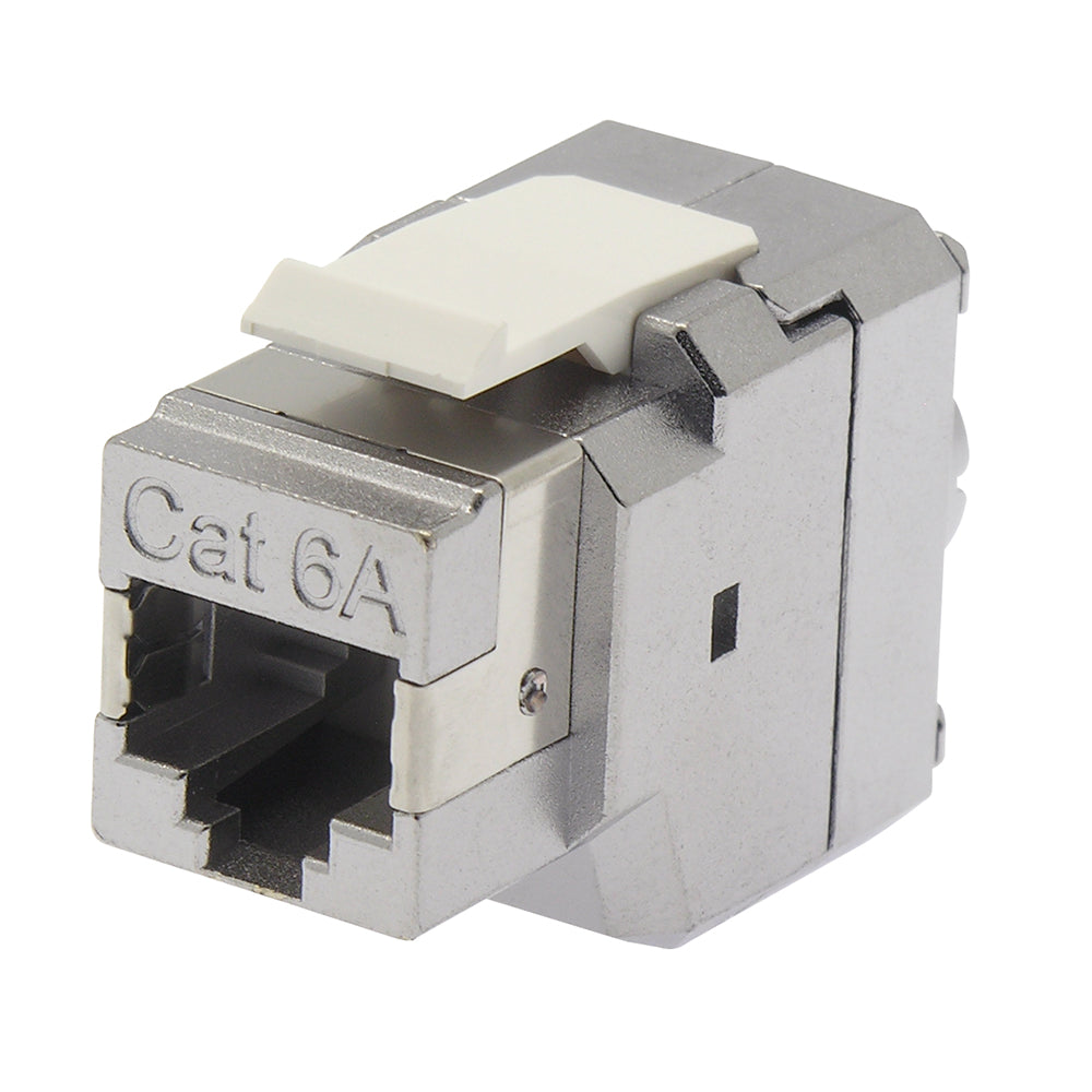 CAT6A 180 Degrees Shielded RJ45 Keystone Jack CAT6A 180 Degrees Shielded RJ45 Keystone Jack